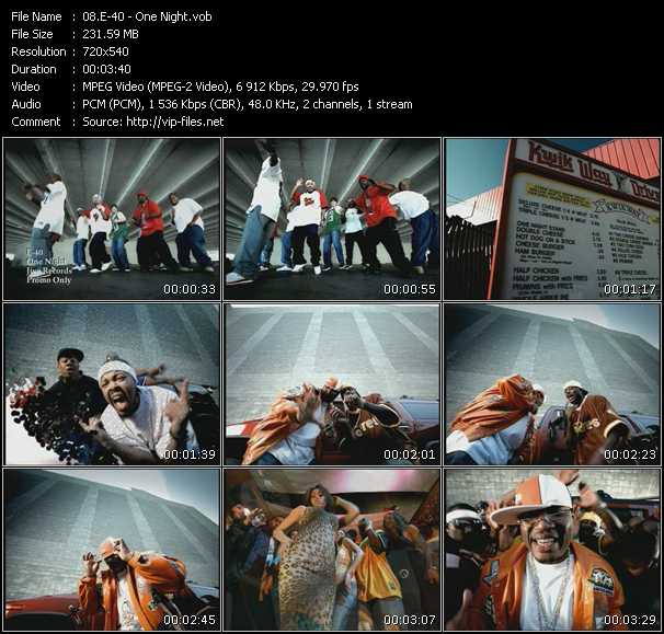 E-40 video ”One Night” from dvd ”Urban Video July 2003”