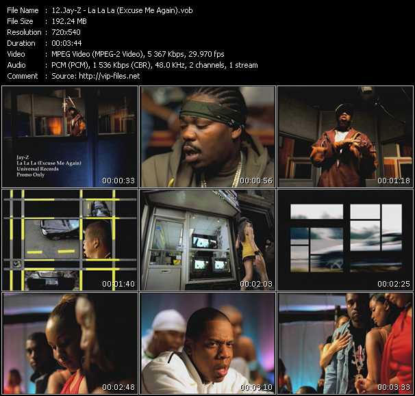 Jay-Z video ”La La La (Excuse Me Again)” from dvd ”Urban Video July 2003”