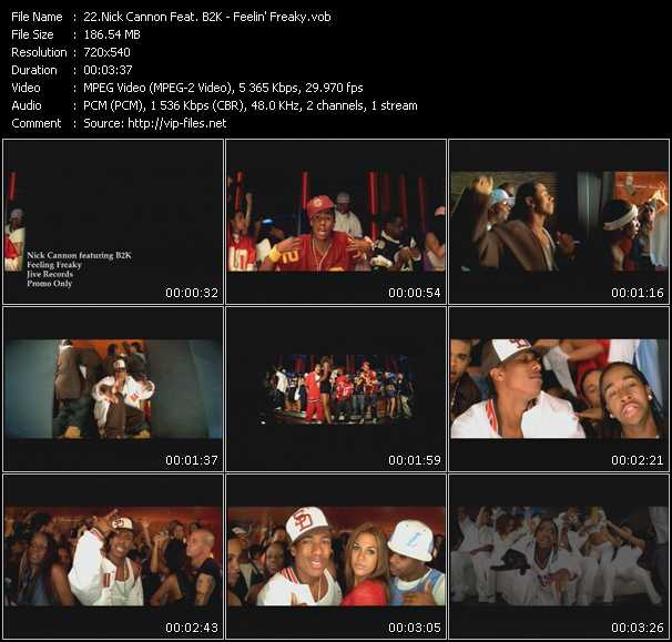 Nick Cannon Feat. B2K video ”Feelin' Freaky” from dvd ”Urban Video July 2003”