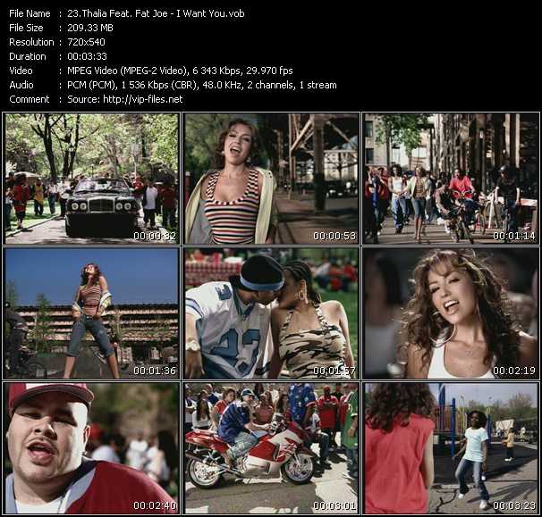 Thalia Feat. Fat Joe video ”I Want You” from dvd ”Urban Video July 2003”