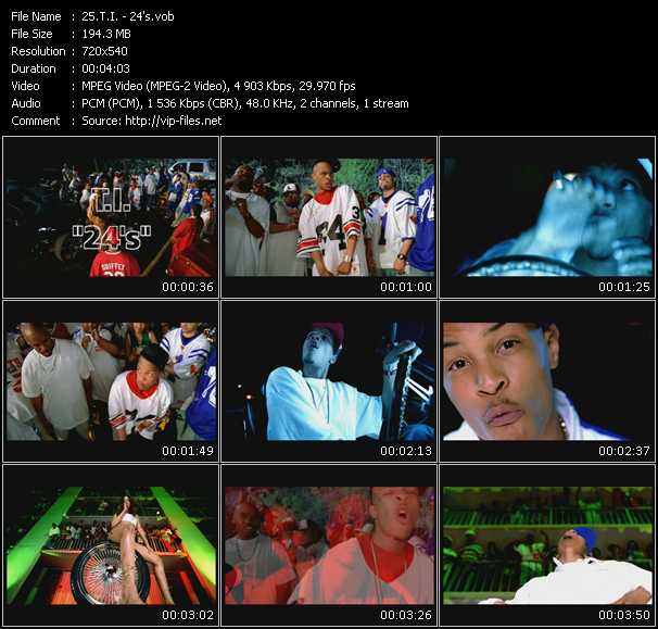 T.I. video ”24's” from dvd ”Urban Video July 2003”