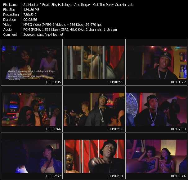 Master P Feat. Silk, Halleluyah And Rugar video ”Get The Party Crackin'” from dvd ”Urban Video July 2005”