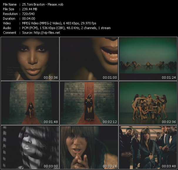 Toni Braxton video ”Please” from dvd ”Urban Video July 2005”