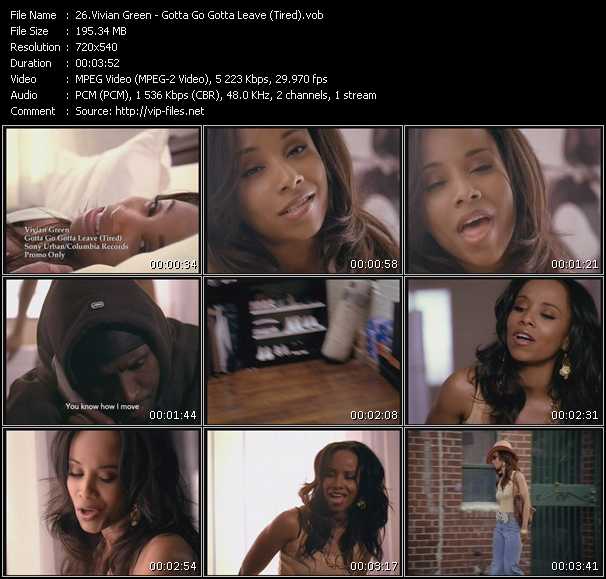 Vivian Green video ”Gotta Go Gotta Leave (Tired)” from dvd ”Urban Video July 2005”