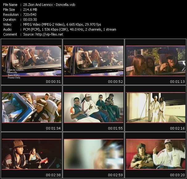 Zion And Lennox video ”Doncella” from dvd ”Urban Video July 2005”