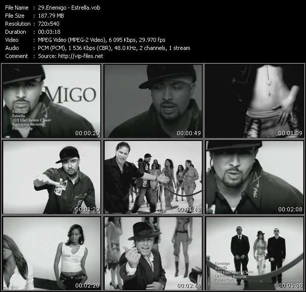 Enemigo video ”Estrella (DJ Eliel Remix Clean)” from dvd ”Urban Video July 2005”