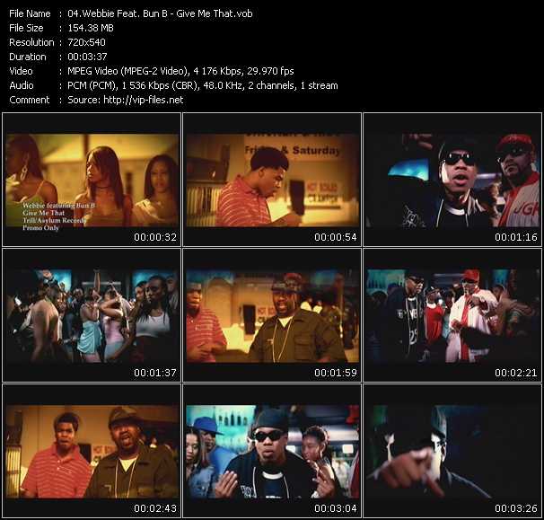 Webbie Feat. Bun B video ”Give Me That” from dvd ”Urban Video August 2005”