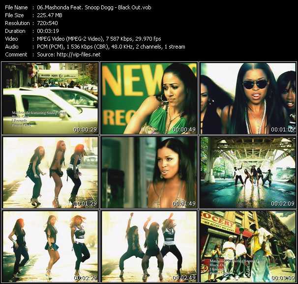 Mashonda Feat. Snoop Dogg video ”Black Out” from dvd ”Urban Video August 2005”