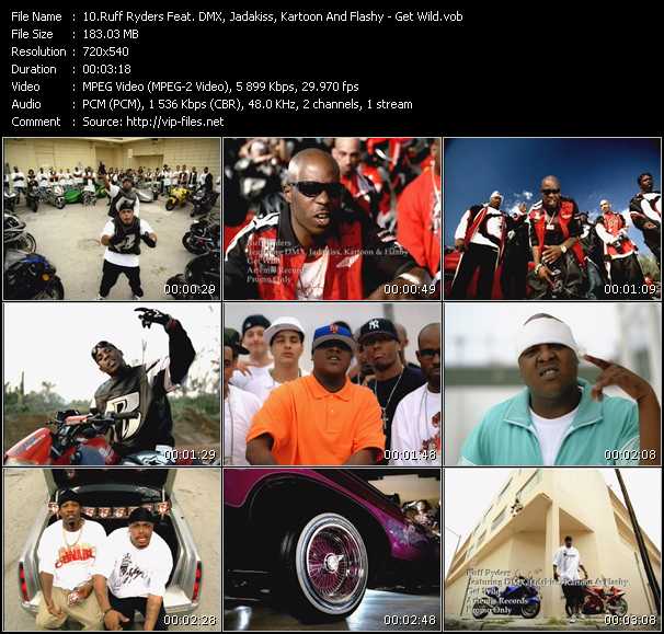 Ruff Ryders Feat. DMX, Jadakiss, Kartoon And Flashy video ”Get Wild” from dvd ”Urban Video August 2005”