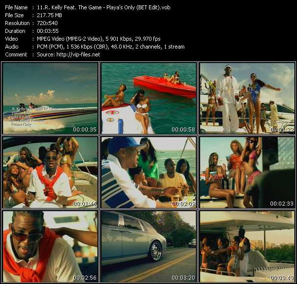 R. Kelly Feat. The Game video ”Playa's Only (BET Edit)” from dvd ”Urban Video August 2005”