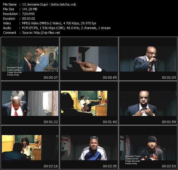 Jermaine Dupri video ”Gotta Getcha” from dvd ”Urban Video August 2005”