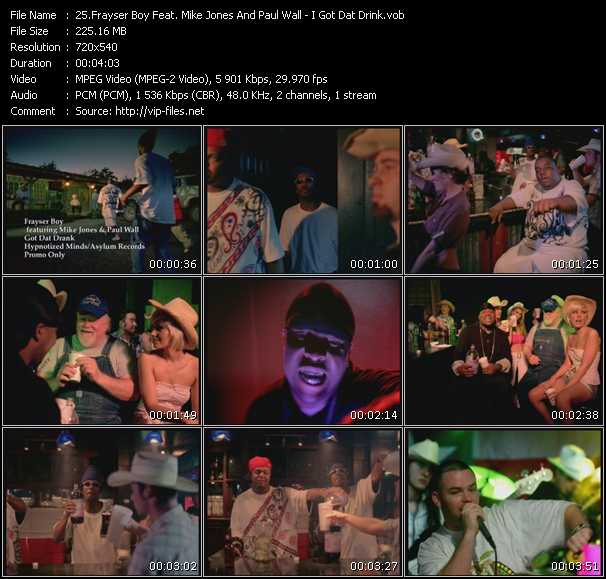 Frayser Boy Feat. Mike Jones And Paul Wall video ”I Got Dat Drink” from dvd ”Urban Video August 2005”