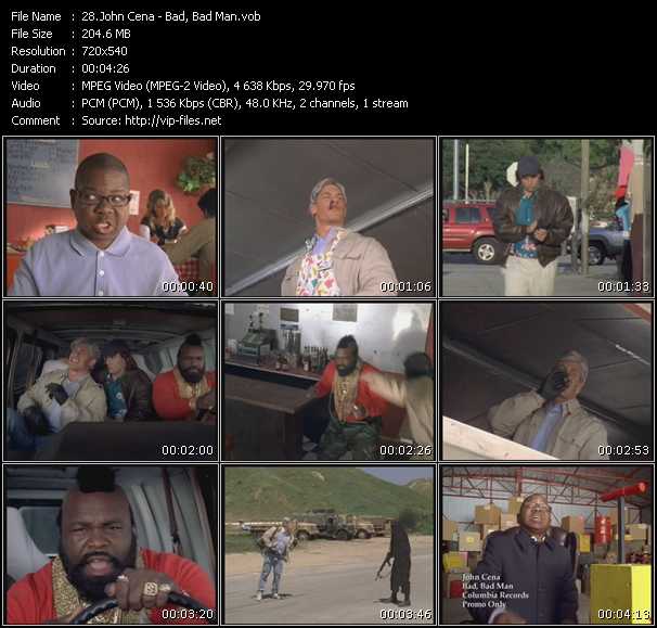John Cena video ”Bad, Bad Man” from dvd ”Urban Video August 2005”