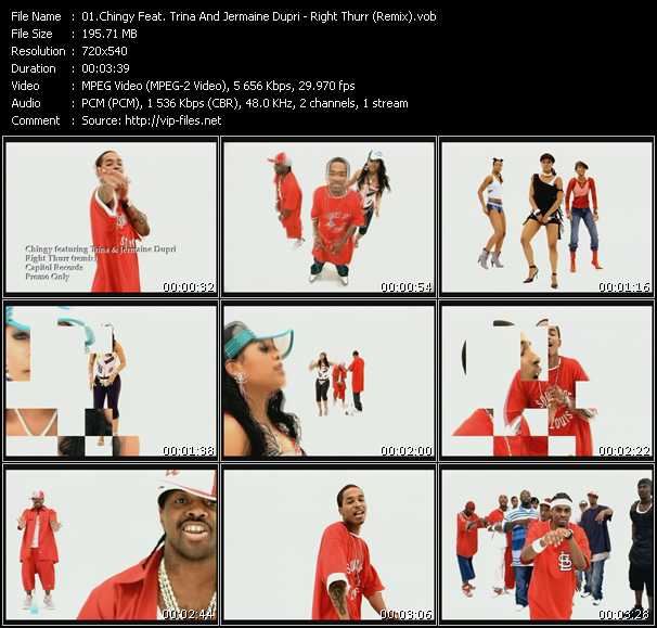 Chingy Feat. Trina And Jermaine Dupri video ”Right Thurr (Remix)” from dvd ”Urban Video September 2003”