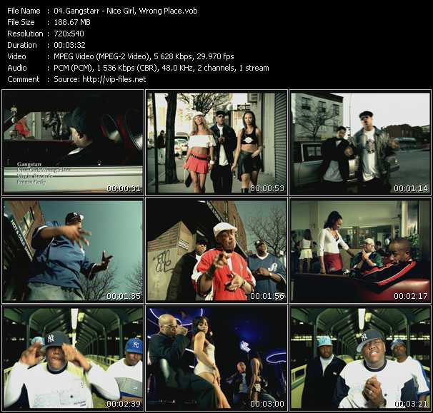 Gang Starr video ”Nice Girl, Wrong Place” from dvd ”Urban Video September 2003”