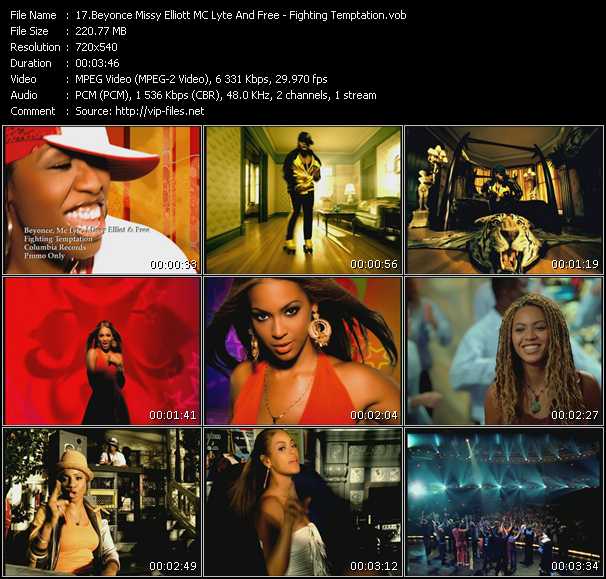 Beyonce, Missy Elliott, Mc Lyte And Free video ”Fighting Temptation” from dvd ”Urban Video September 2003”