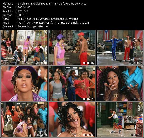 Christina Aguilera Feat. Lil' Kim video ”Can't Hold Us Down” from dvd ”Urban Video September 2003”