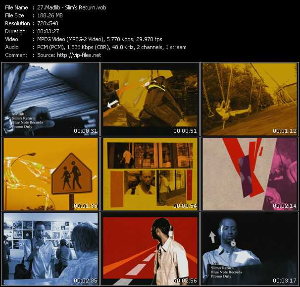 Madlib video ”Slim's Return” from dvd ”Urban Video September 2003”