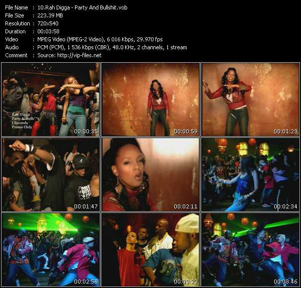 Rah Digga video ”Party And Bullshit” from dvd ”Urban Video November 2003”