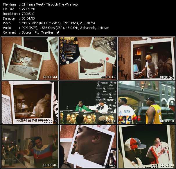 Kanye West video ”Through The Wire” from dvd ”Urban Video November 2003”