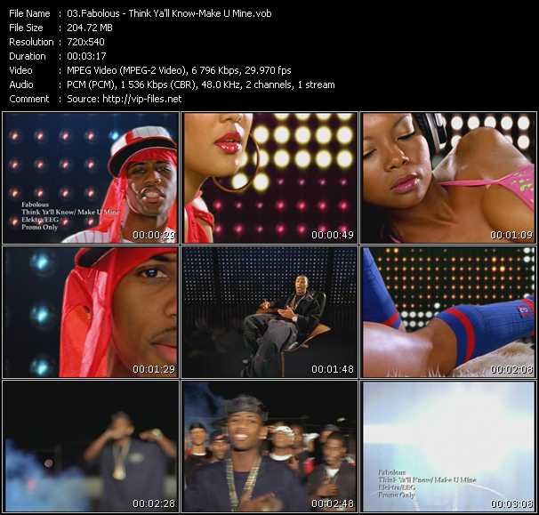 Fabolous video ”Think Ya'll Know-Make U Mine” from dvd ”Urban Video December 2003”