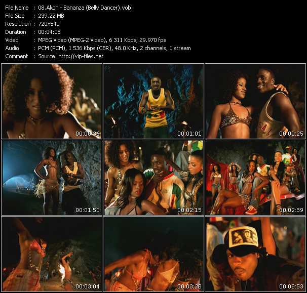 Akon video ”Belly Dancer (Bananza)” from dvd ”Urban Video December 2003”