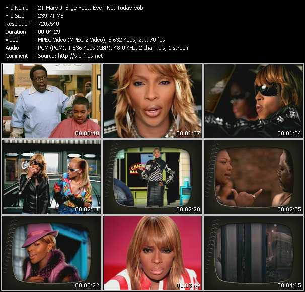 Mary J. Blige Feat. Eve video ”Not Today” from dvd ”Urban Video December 2003”