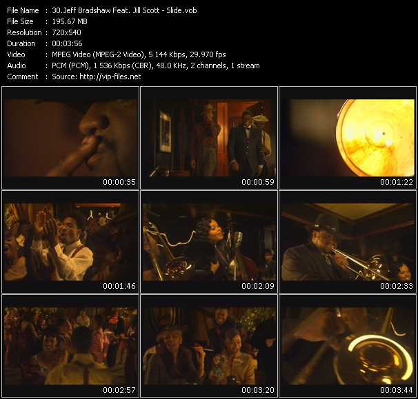 Download Music Video: Jeff Bradshaw Feat. Jill Scott - Slide 