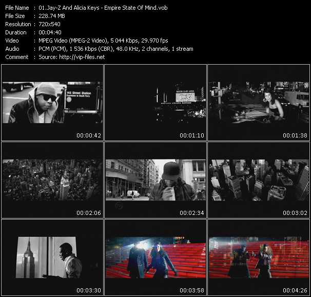 Jay-Z And Alicia Keys video ”Empire State Of Mind” from dvd ”Urban Video December 2009”