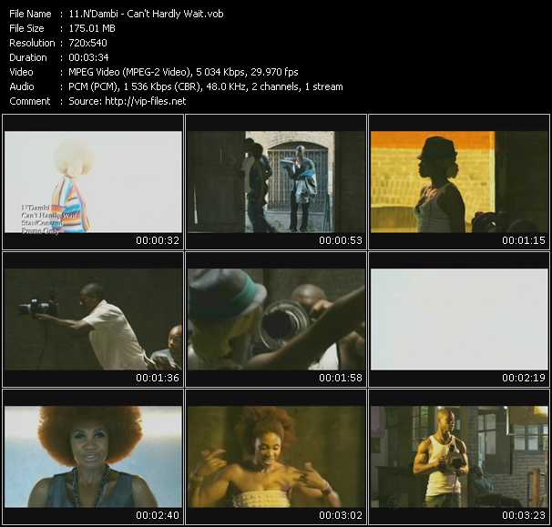 N'Dambi video ”Can't Hardly Wait” from dvd ”Urban Video December 2009”