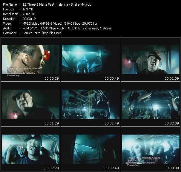 Three 6 Mafia Feat. Kalenna video ”Shake My” from dvd ”Urban Video December 2009”