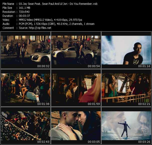 Jay Sean Feat. Sean Paul And Lil' Jon video ”Do You Remember” from dvd ”Screenplay VJ-Pro Hits Vision January 2010”