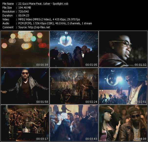 Gucci Mane Feat. Usher video ”Spotlight” from dvd ”Screenplay VJ-Pro Hits Vision January 2010”