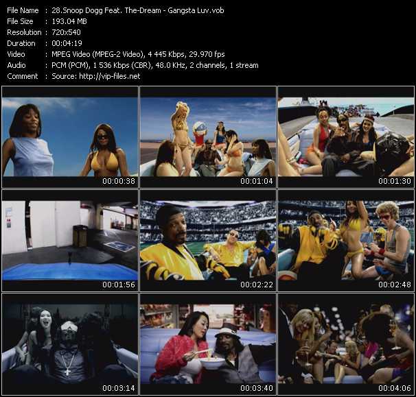 Snoop Dogg Feat. The-Dream video ”Gangsta Luv” from dvd ”Screenplay VJ-Pro Hits Vision January 2010”