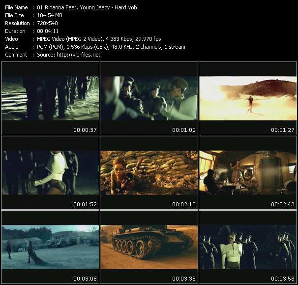 Rihanna Feat. Young Jeezy video ”Hard” from dvd ”Screenplay VJ-Pro Hits Vision February 2010”