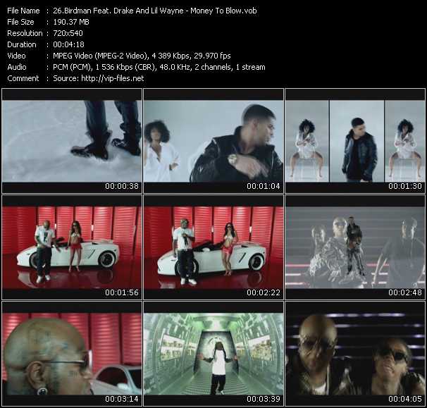 Birdman Feat. Drake And Lil' Wayne video ”Money To Blow” from dvd ”Screenplay VJ-Pro Hits Vision November 2009”