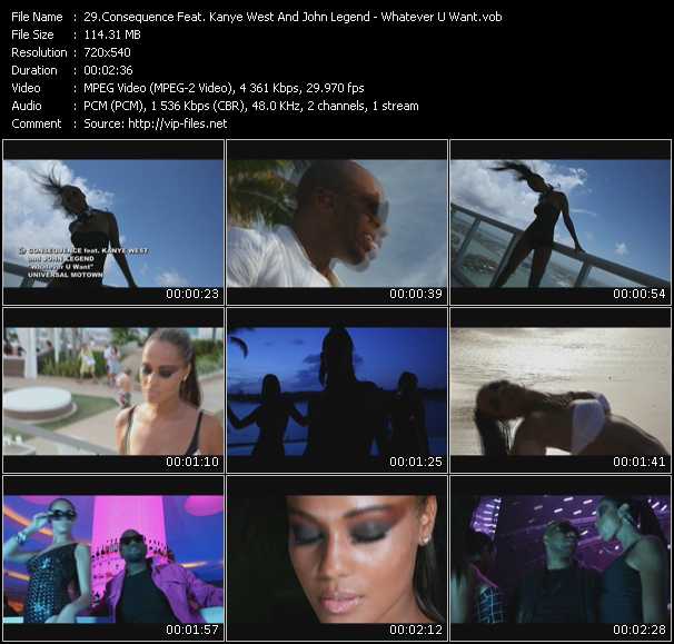 Download Music Video: Consequence Feat. Kanye West And John Legend - Whatever U Want 
