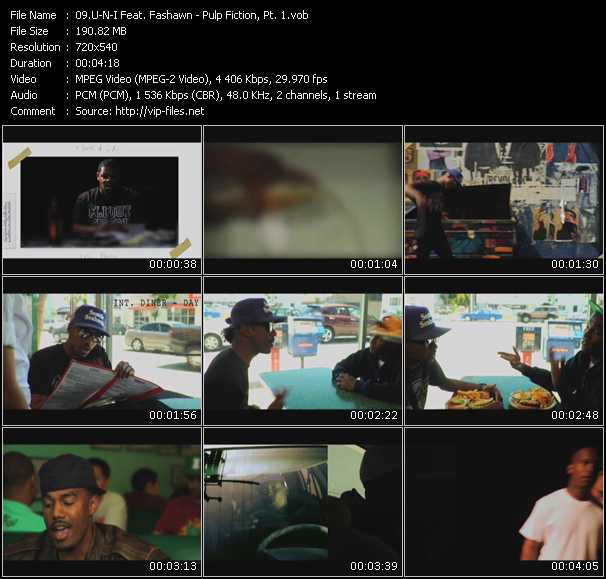 U-N-I Feat. Fashawn video ”Pulp Fiction, Pt.1” from dvd ”Screenplay VJ-Pro Urban Vision January 2010”