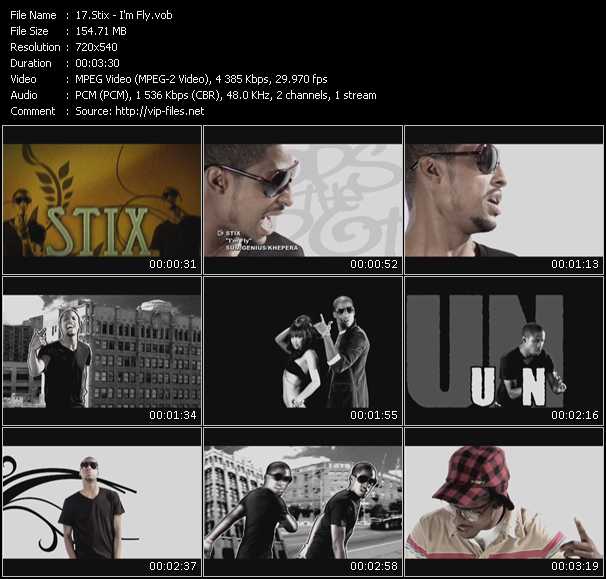 Stix video ”I'm Fly” from dvd ”Screenplay VJ-Pro Urban Vision February 2010”