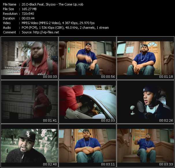 D-Black Feat. Skyzoo video ”The Come Up” from dvd ”Screenplay VJ-Pro Urban Vision February 2010”