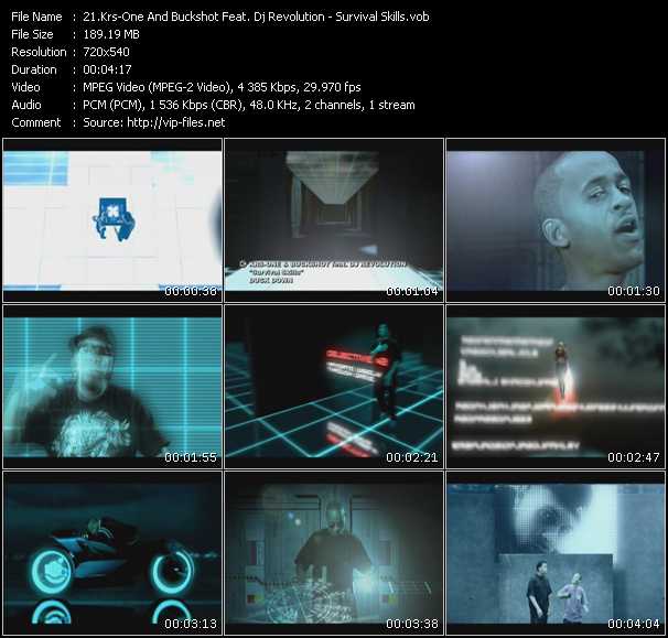 Krs-One And Buckshot Feat. Dj Revolution video ”Survival Skills” from dvd ”Screenplay VJ-Pro Urban Vision February 2010”