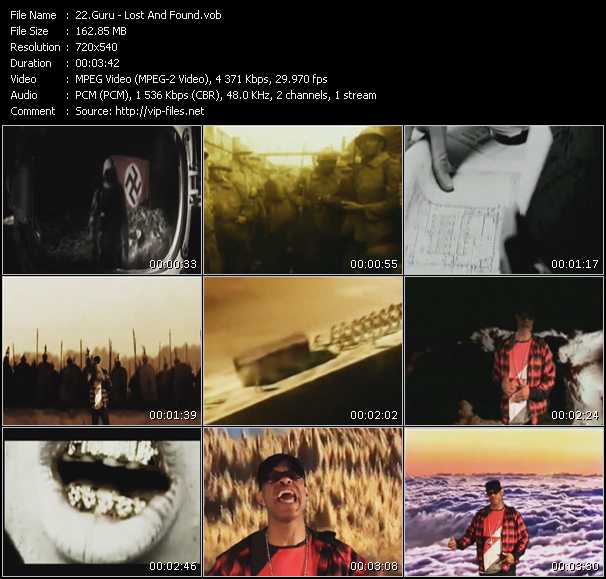 Guru video ”Lost And Found” from dvd ”Screenplay VJ-Pro Urban Vision February 2010”