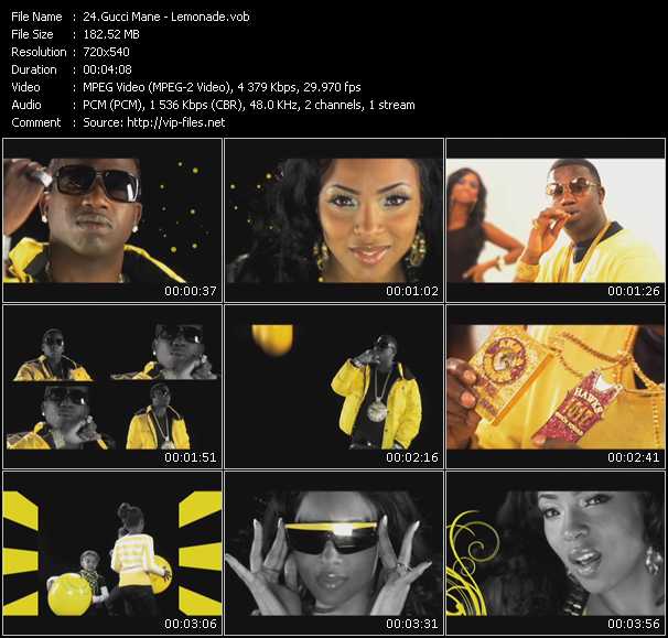 Gucci Mane video ”Lemonade” from dvd ”Screenplay VJ-Pro Urban Vision February 2010”