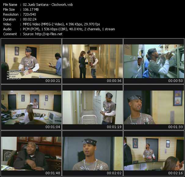 Juelz Santana video ”Clockwork” from dvd ”Screenplay VJ-Pro Urban Vision June 2006”