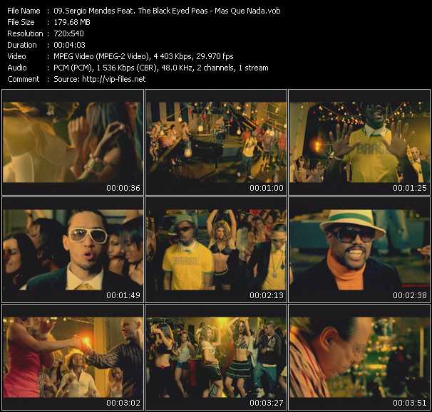 Sergio Mendes Feat. The Black Eyed Peas video ”Mas Que Nada” from dvd ”Screenplay VJ-Pro Urban Vision June 2006”