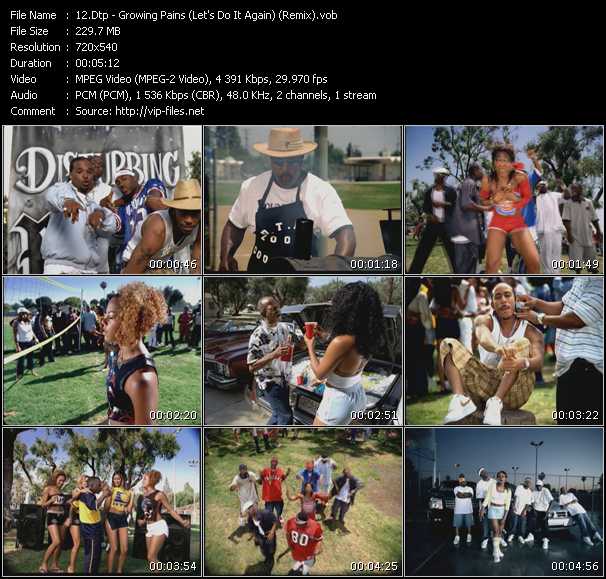 Dtp video ”Growing Pains (Let's Do It Again) (Remix)” from dvd ”Screenplay VJ-Pro Urban Vision June 2006”