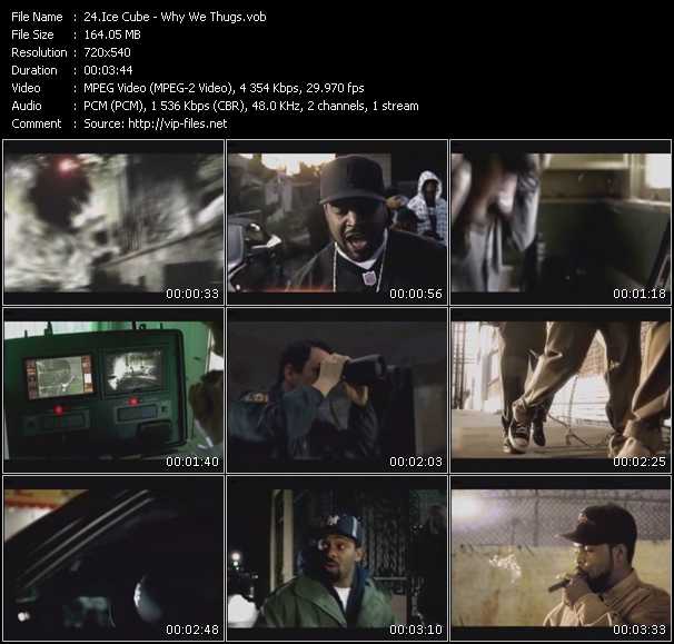 Ice Cube video ”Why We Thugs” from dvd ”Screenplay VJ-Pro Urban Vision June 2006”