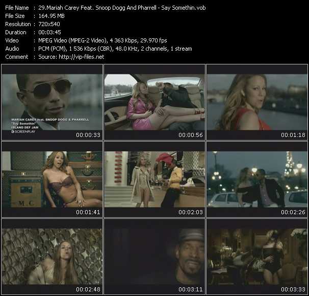 Mariah Carey Feat. Snoop Dogg And Pharrell Williams video ”Say Somethin'” from dvd ”Screenplay VJ-Pro Urban Vision June 2006”