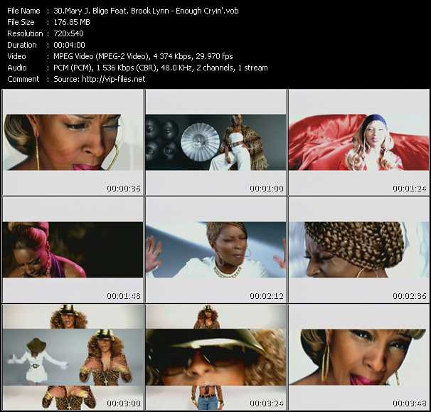 Mary J. Blige video ”Enough Cryin” from dvd ”Screenplay VJ-Pro Urban Vision June 2006”