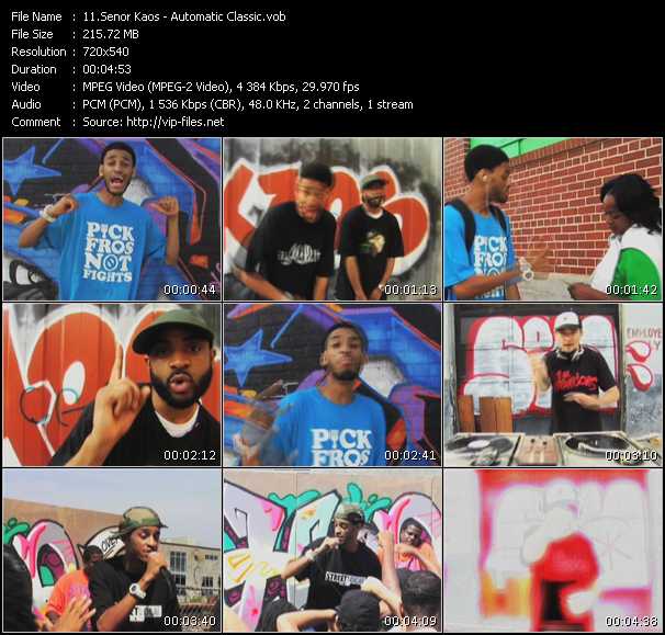 Senor Kaos video ”Automatic Classic” from dvd ”Screenplay VJ-Pro Urban Vision November 2009”